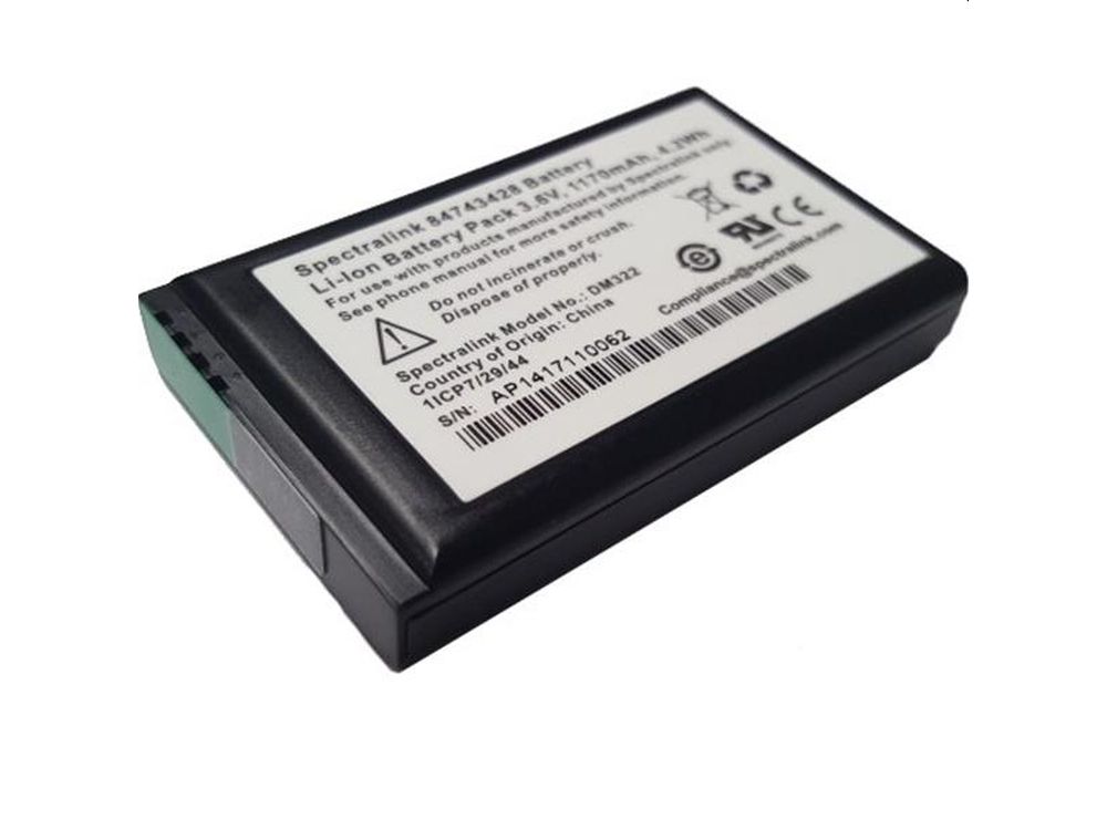 Spectralink battery lithium ion 3 6v 1170mah 4 0wh works for 72