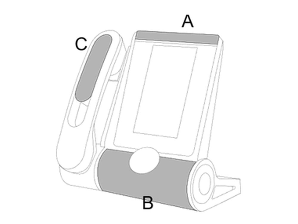 Afbeelding ALE-140 DeskPhone Factory (Grey) Customization Kit