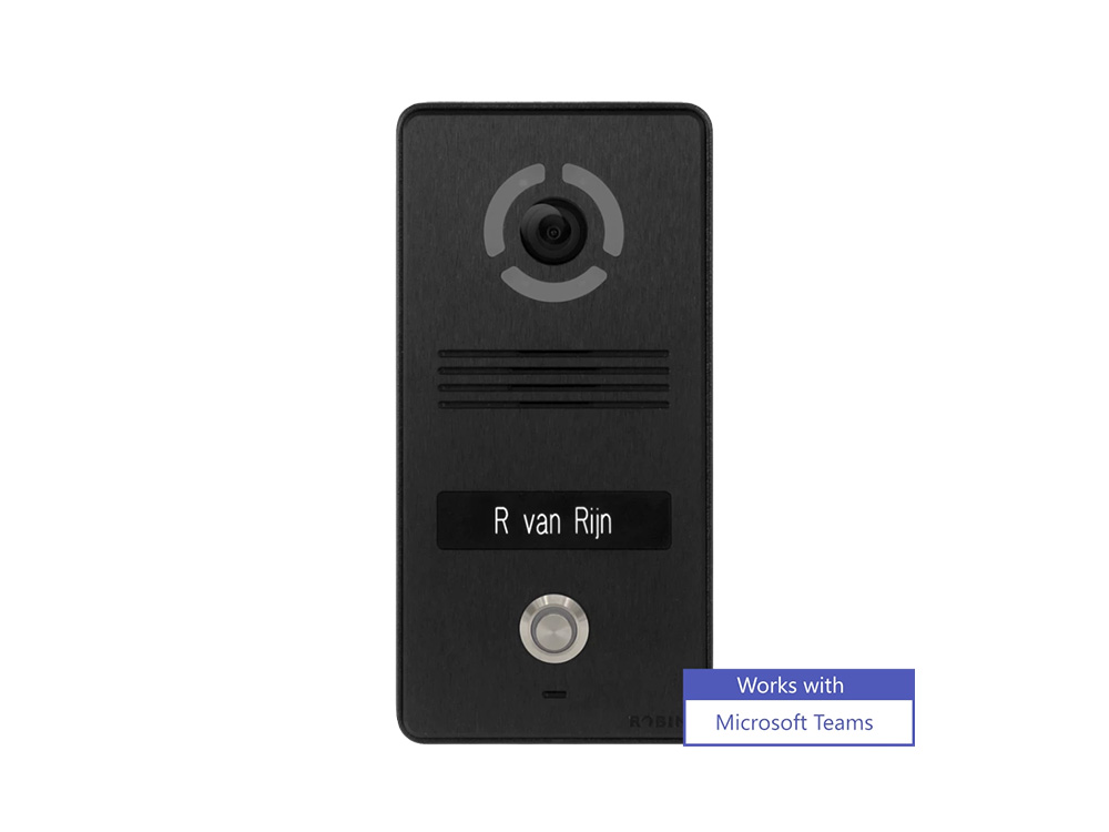Afbeelding Robin SlimLine SIP voor Teams, IP camera Onyx Black, 1 toets (opbouw)