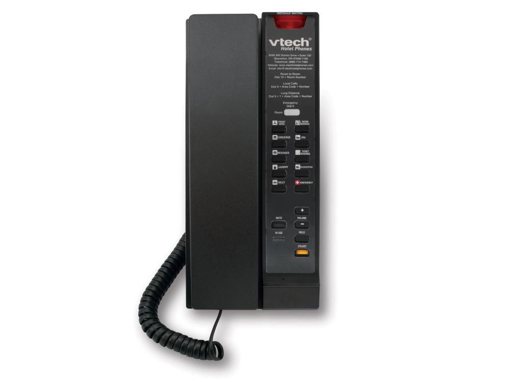 Afbeelding A2211-SPK Matte Black (Speaker, 10 Keys) 1-Line Analog Speaker Phone 10 programmable keys