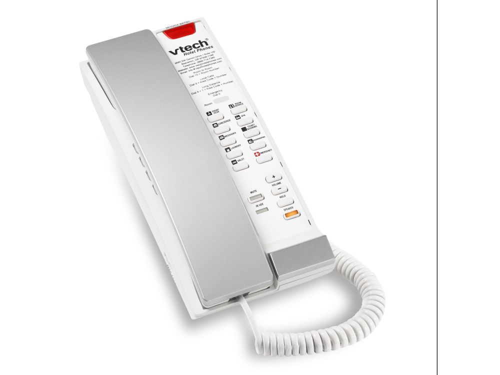 Afbeelding A2211 Silver & Pearl (10 Keys) 1-Line Analog Petite Phone, 10 programmable keys