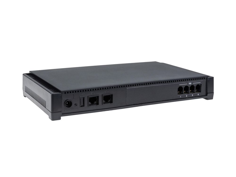 Afbeelding SIP media gateway for 4 analog ports. Shipped with with European power cord (if anoth