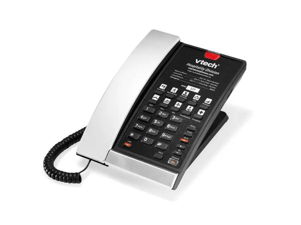 Afbeelding S2210-X Silver & Black (10 Keys) 1-Line SIP Corded Hotel Phone, 10 Programmable Key