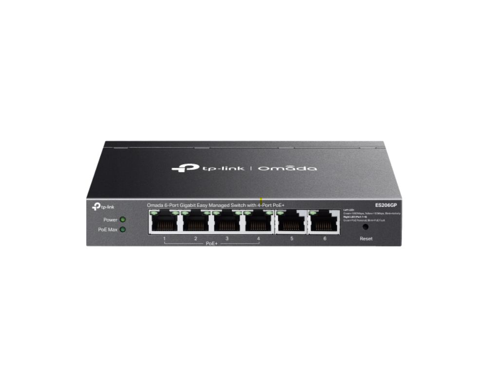 Afbeelding Omada 6-Port Gigabit Easy Managed Switch 4-Port PoE+ 6 x 10/100/10000Mbps RJ45