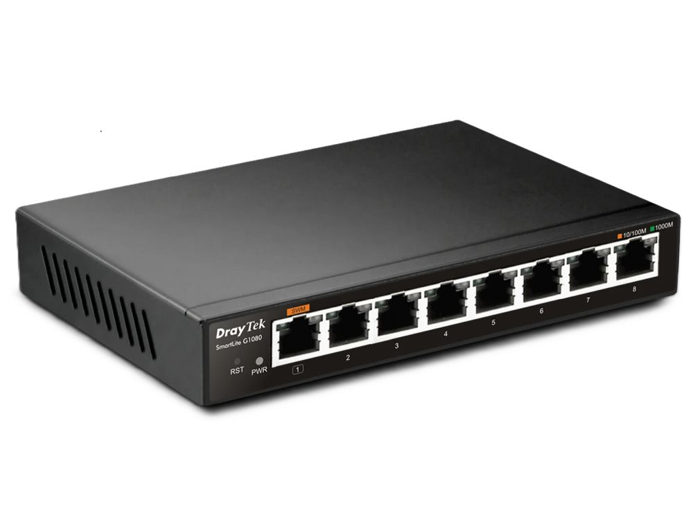 Afbeelding VigorSwitch G1080 8 poorts Gigabit Smart Lite managed switch