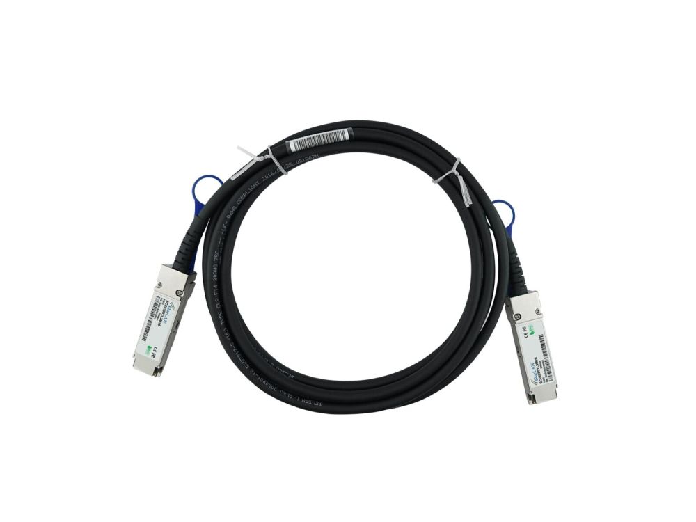 Afbeelding 40 Gigabit to 4 x 10 Gigabit direct attached cop per splitter cable 3m, QSFP+)