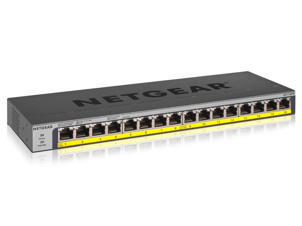 Afbeelding 16PT POE/POE+GIGABIT UNMANAGED Switch