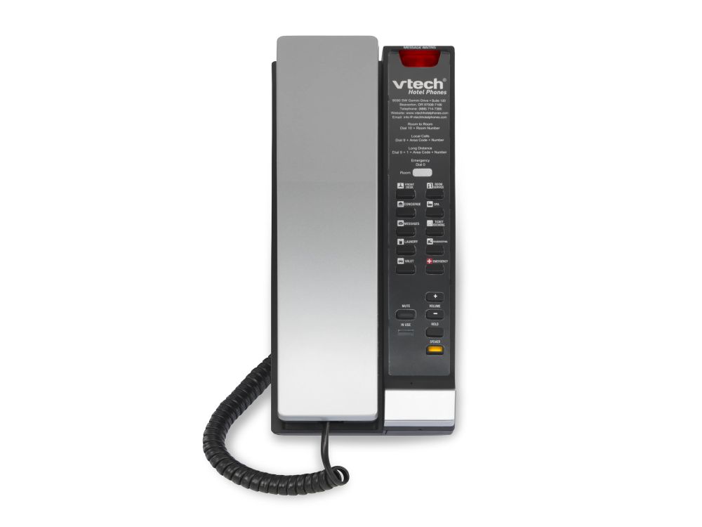 Afbeelding A2211 Silver & Black (5 Keys) 1-Line Analog Petite Phone, 5 programmable keys