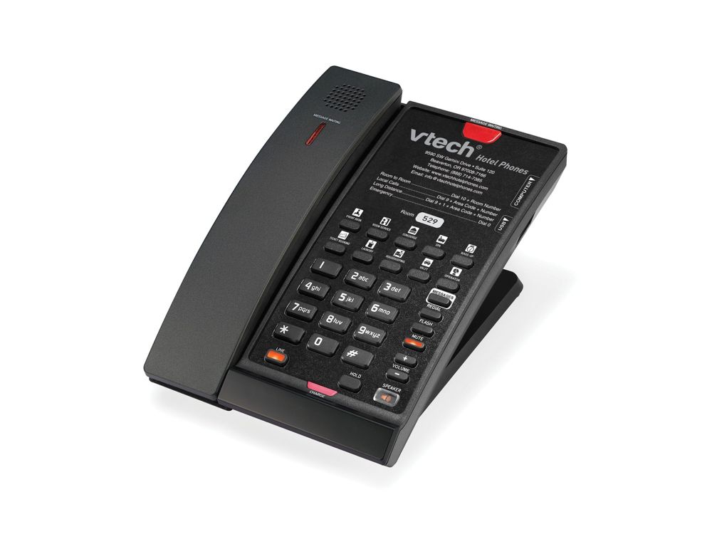 Afbeelding CTM-S2411-X Matte Black (10 Keys) SIP Cordless Hotel Telephone, 10 programmable Keys