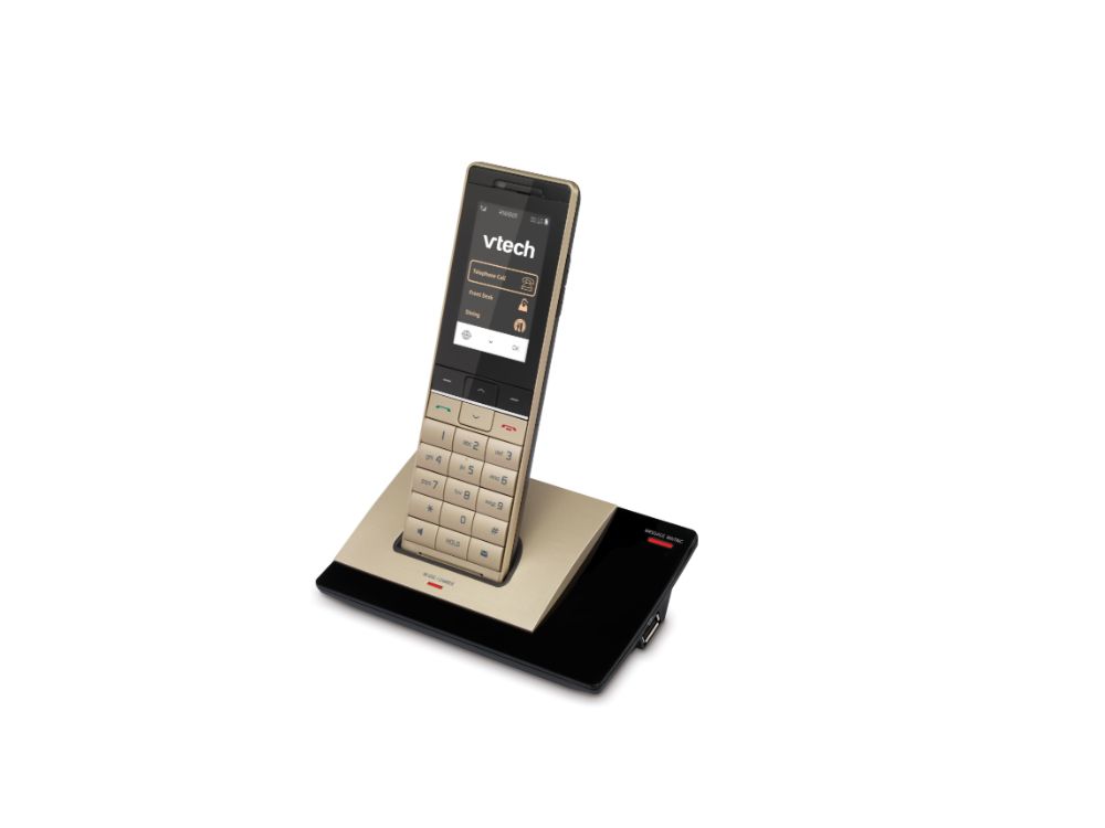 Afbeelding PMX-S5410 Champagne Gold/Black 1-Line SIP Cordless Phone
