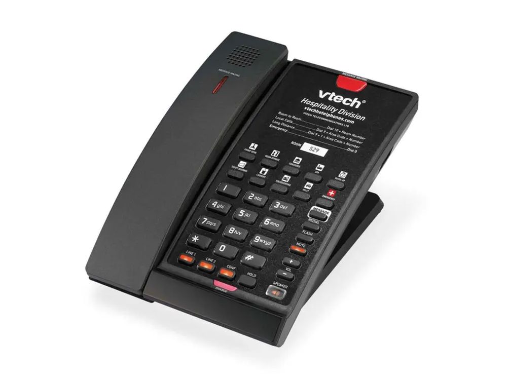 Afbeelding CTM-S2422 Matte Black (10 Keys) 2-Line SIP Cordless Phone, 10 Programmable Keys