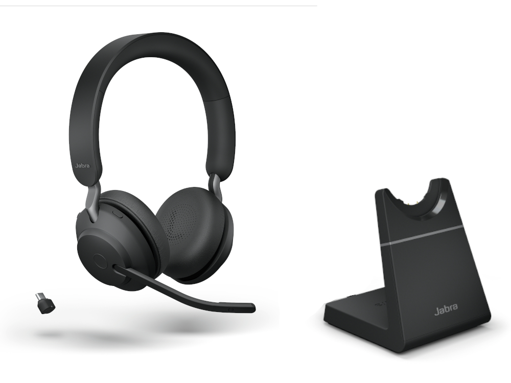 Afbeelding Jabra Evolve2 65 Link380c MS Stereo + Stand Black