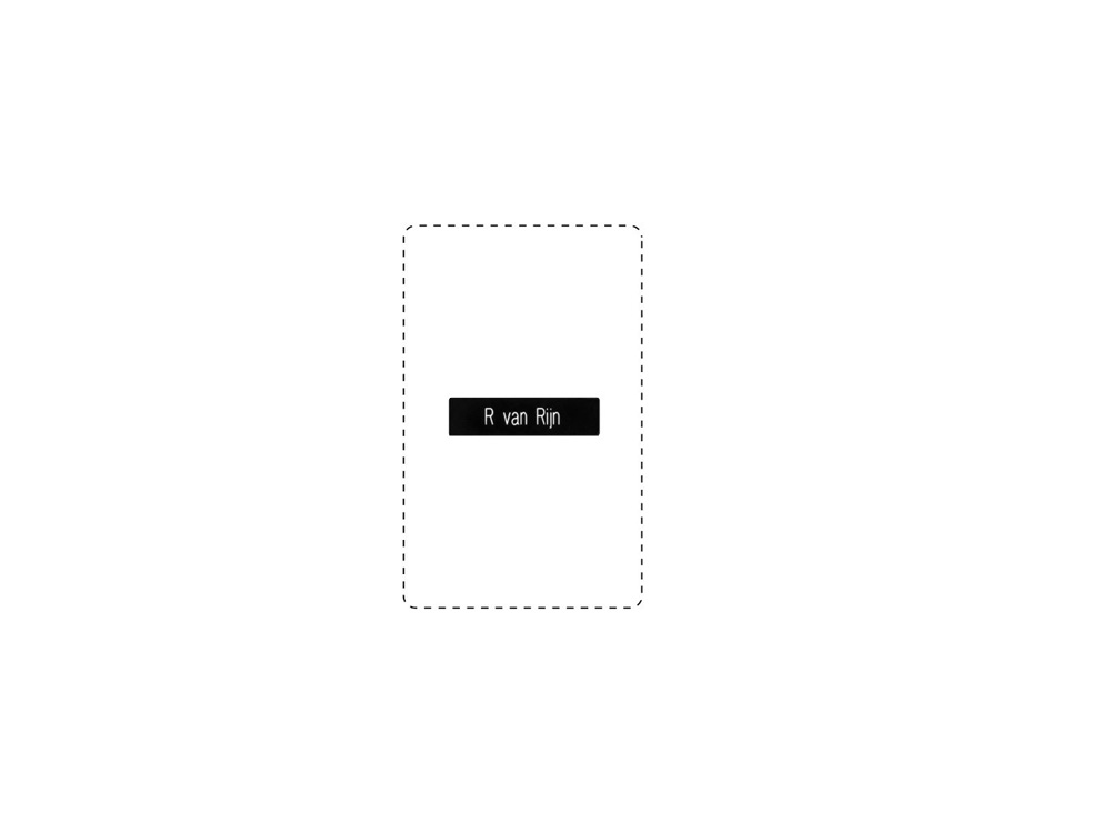 Afbeelding Naamlabel ProLine 1V incl. graveren For 1 piezo pushbutton