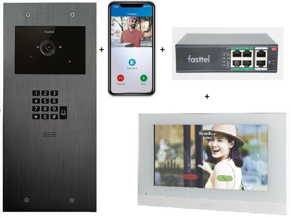 Afbeelding Videokit Doorphone Entry+keypad 4 Apps/FT600W FT600SW 348X155
