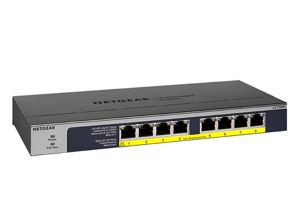 Afbeelding 8PT POE/POE+ GIGABIT UNMANAGED SWCH